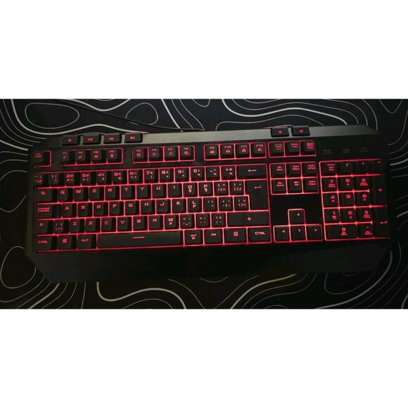 ASUS Wired Gaming USB Red Backlit KB V2 Standard Mechanical Keyboard With Mouse - Picture 2 of 11